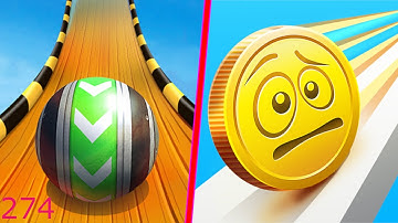Sky Rolling Ball 3D Vs Coin Rush - Android iOS Gameplay Walkthrough - Mobile Games - 274