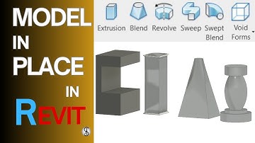 Model in place Revit II How to create extrusion,sweep,blend,revolve,and void forms in revit II