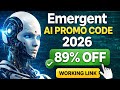 Emergent AI Promo Code 2026 – 89% OFF Working Link (Verified Today)