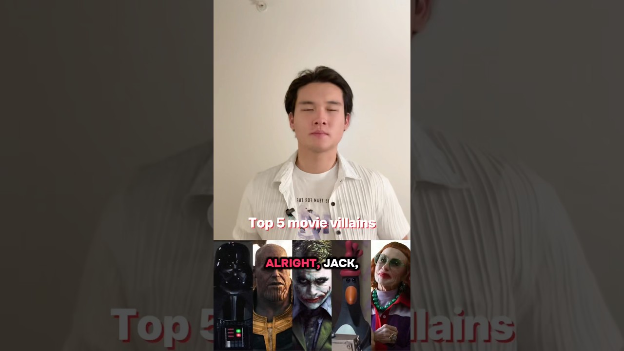 Top 5 movie villains of all time #darthvader #thanos #joker #hanniballector #movievillain