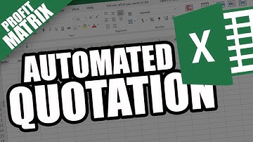 How to Make Automated Quotation in MS Excel? || PROFIT MATRIX