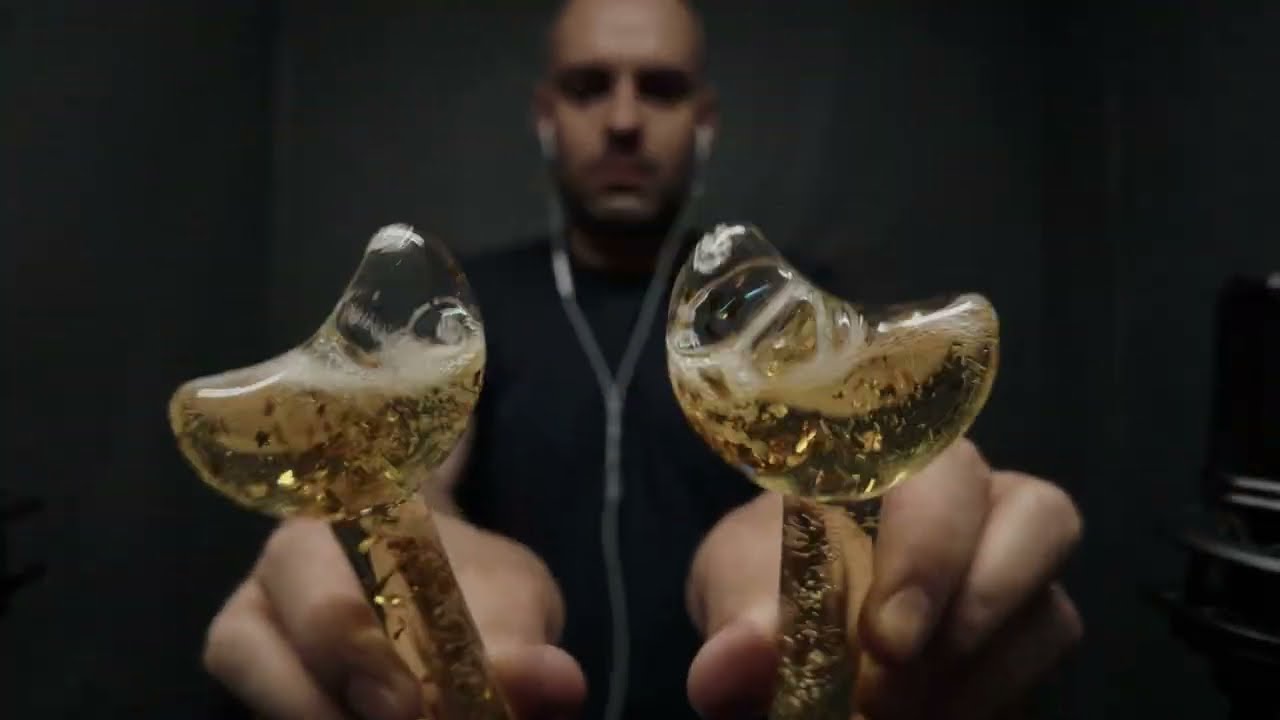 ASMR Chilly Ice Globes in a Dark Soundproof Room (No Talking)