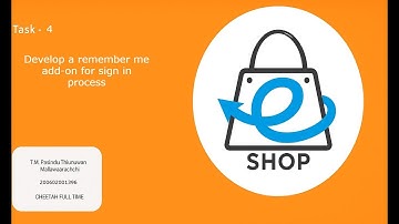 Web Project Task 04  Develop a remember me add-on for sign in process