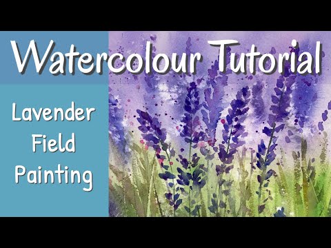 How To Paint Lavender In Watercolour Beginner Tutorial