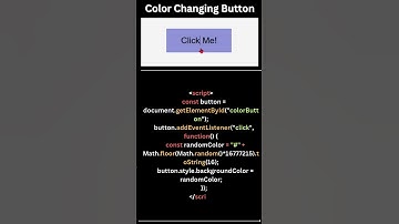 🔥 Mind-Blowing JavaScript Button! Changes Color Instantly! 🎨 #Shorts"