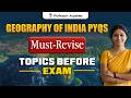 Geography of India PYQs | Dont Miss these topics | 100% Must-Study Topics for Exam