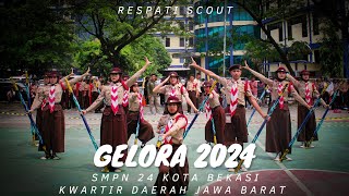 Juara Utama 2 LKBBT, Danton terbaik 3, Juara PBB 2, Vafor 2, Seragam 2 SMPN 24 Bekasi @gelora upb