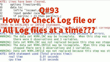Q#93 :How to Check Log file or All Log files at a time??? Complete video only for join members