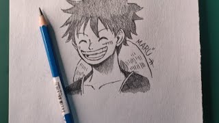 "ASMR Sketching Luffy | Relaxing One Piece Drawing Sounds" screenshot 4