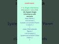 OOPs Interview Question &amp; Answers Static, Encapsulation, Inheritance part 3 within 40 sec topic wise