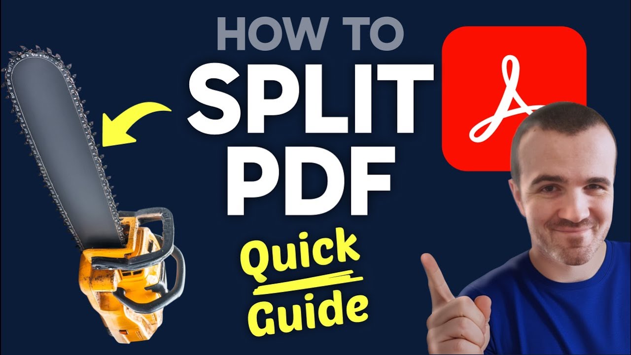 How to SPLIT a PDF in Adobe Reader (Step by Step) - YouTube
