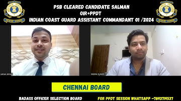 PSB Recommended  - 6 /OIR + PPDT /ICG /Assistant Commandant   01/2024#ssb #icg #ppdt #cgcat #defence