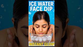 Ice Water Face Dip Challenge 🧊💦 | Instant Glow Hack for Perfect Skin | QuickHacks | #shorts