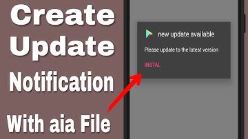 How to show New Update available  Notification in App Invetor || App Creator