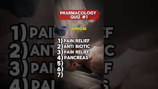 PHARMACOLOGY QUIZ #1 #shorts #shortvideo #quiztime #quiz #quizgames #quiz #ishowspeed #puzzle#puzzel