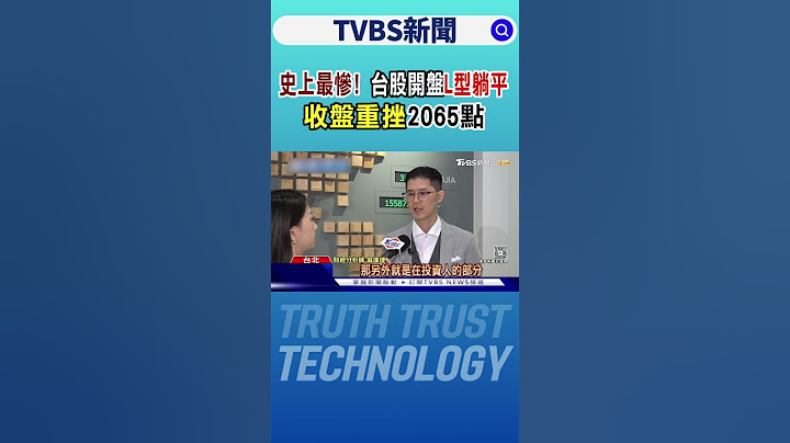 史上最慘! 台股開盤「L型躺平」 收盤重挫2065點｜TVBS新聞 @TVBSNEWS02
