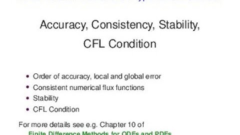 FVMHP08   Accuracy,  Consistency,  Stability,  CFL Condition