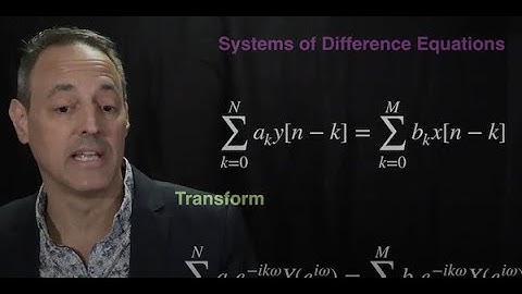 Introduction to Signal Processing:   Difference Equations (Lecture 24)