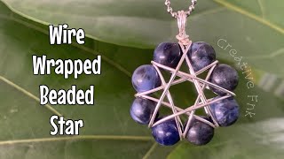 How to wire wrap a beaded star flower - 8 beads! 🌼