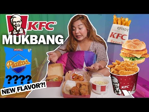 KFC MUKBANG!! (+ AQUAMAN FLAVORED PIATTOS?!!)