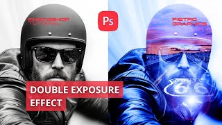 Photoshop Double Exposure Tutorial | Cinematic Biker Poster Effect (Route 66 Style)