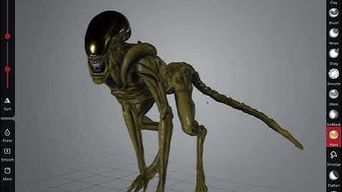Trying to pose Alien dog from ALIEN³ made with the sculpting app Nomad on iPad