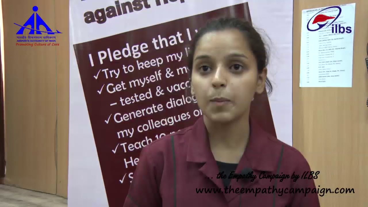 A Message by the Student of RHTC at Hepatitis Awareness Camp, Najafgarh