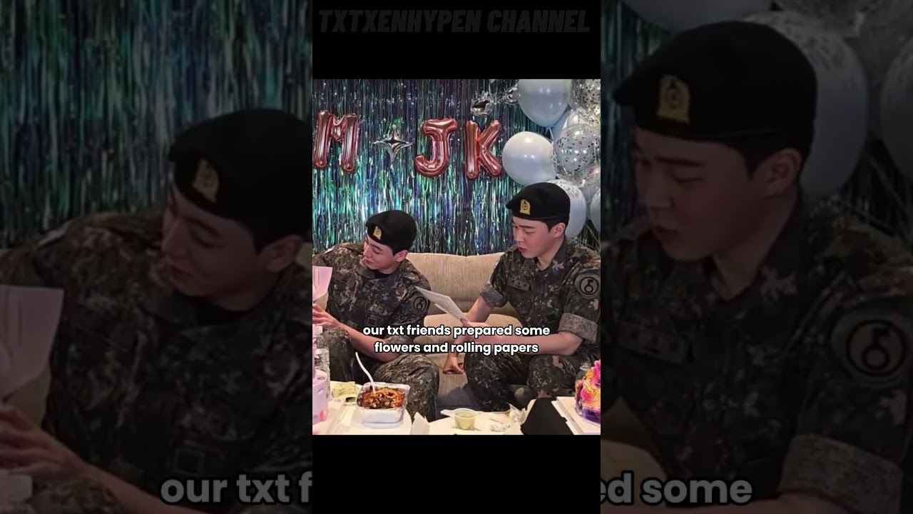 [TXT] TXT members welcome BTS with flowers and rolling papers after military discharge