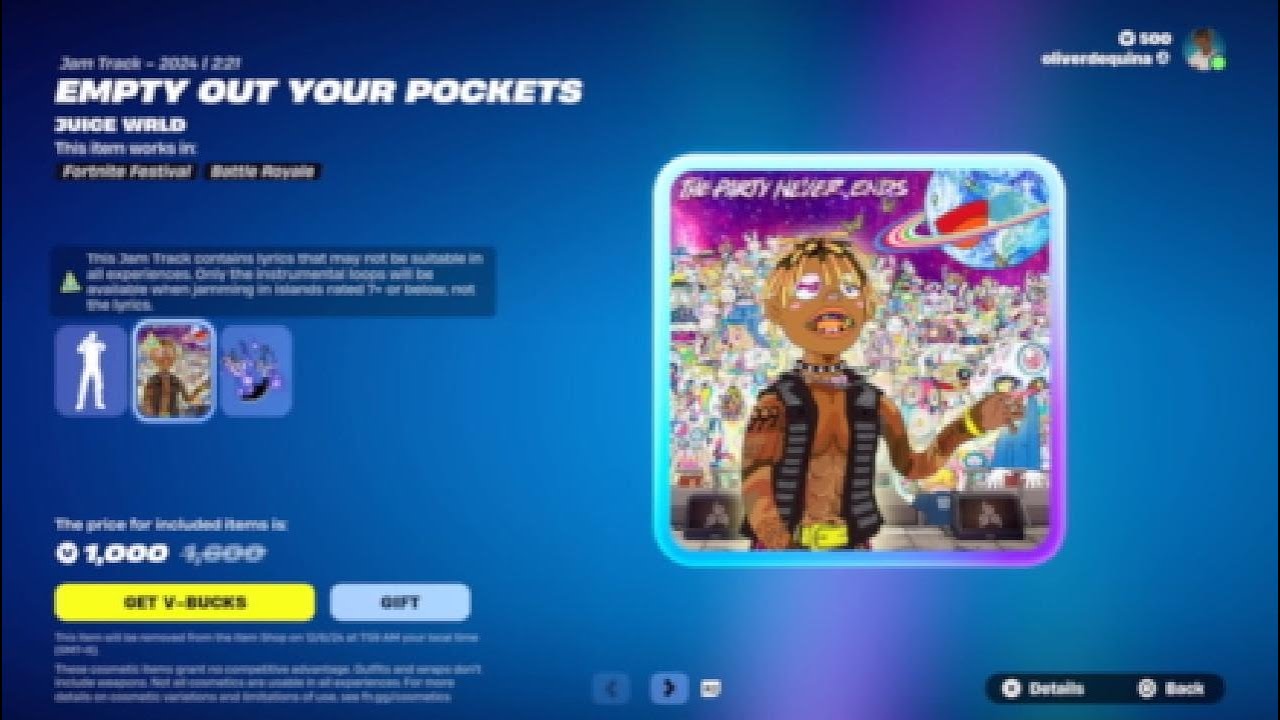 NEW Empty Out Your Pockets Emote and Jam Tracks Item Shop Countdown ...