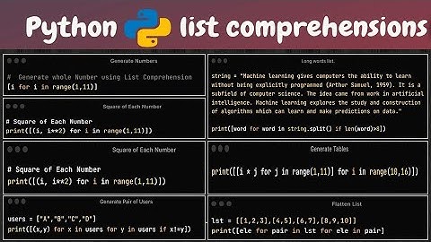 Python List Comprehensions Magic Tricks Tutorial #26