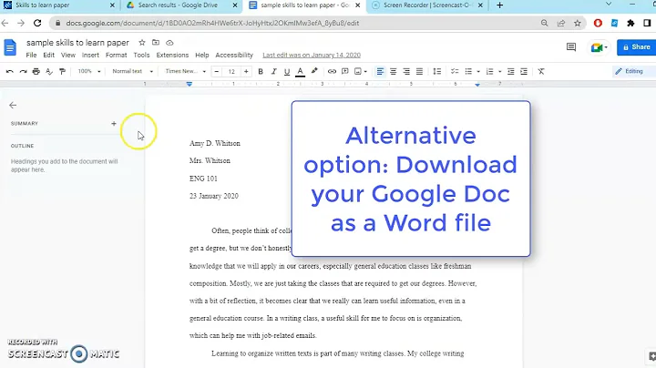How to Submit a Google Doc to Canvas