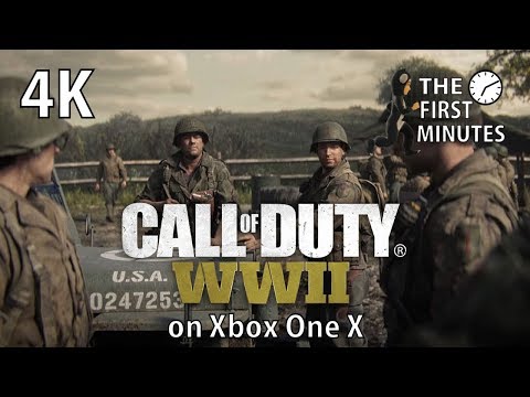 [4K] Call of Duty WWII The First Minutes on Xbox One X