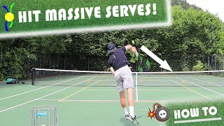 How to hit MASSIVE Bomb Serves in Tennis! Stellar Serve Exercises