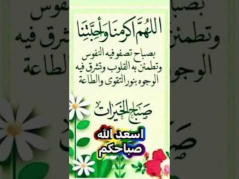 صبحكم الله بالخير والبركات   