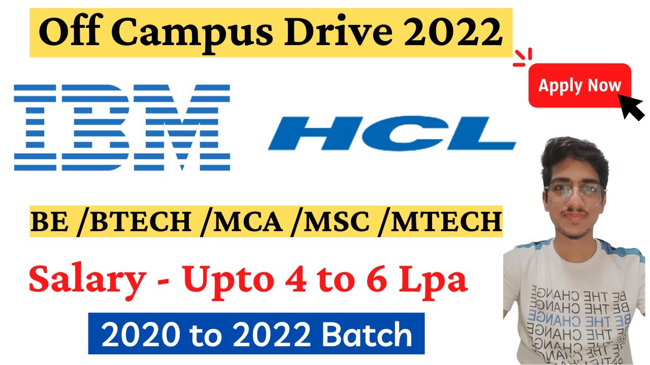 IBM Recruitment 2022 | HCL Off Campus Drive 2022| Freshers Hiring 2022 ...