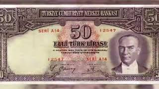 Знаменитые люди на банкнотах. Мустафа Кемаль Ататюрк. Famous People on banknotes. Kemal Ataturk.