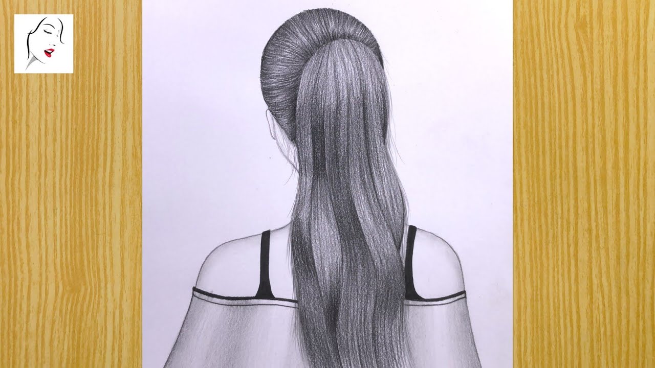 Girl With Long Hair Sketch