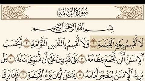 سورة القيامة من آية 1 إلى آية 10