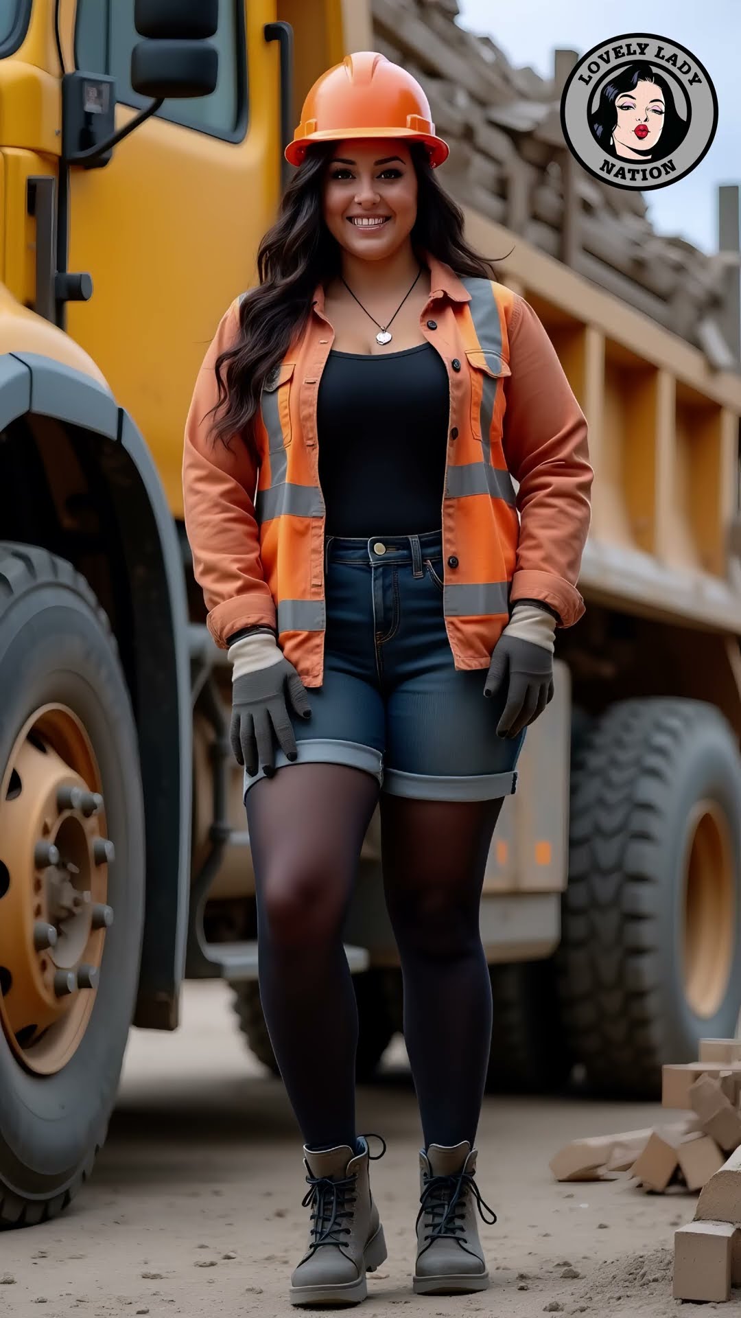 female construction workers look best in pantyhose Vol.7 -  #pantyhose #ai #aiart