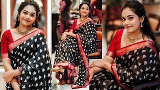 Rebecca Santhosh In Saree Inauguration Rebecca Santhosh Serial Hot Rebecca Santhosh 2023 Status