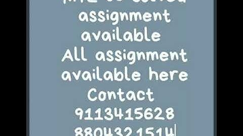 Mte05 solved assignment 2019