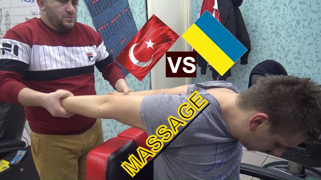 ASMR MASSAGE= TURKEY vs UKRAINE MASSAGE = steam and toksen = head