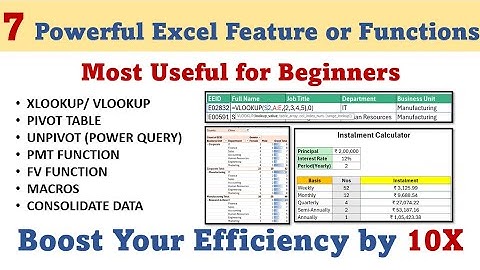 7 Powerful Excel Features and Functions | Microsoft Excel Tricks and Tips | Boost Efficiency by 10X