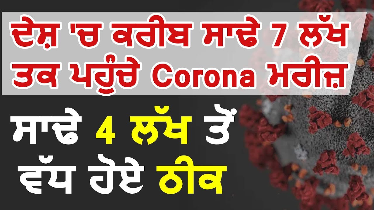 Corona update: 1 दिन में 22 हज़ार से ज्यादा केस, 7 लाख 42 हज़ार कुल मरीज़, साढ़े 4 लाख हुए ठीक