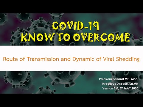 Know to overcome - Route of Transmission and Dynamic of Viral Shedding