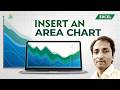 How to Insert Area Chart in Excel | Excel Charts Tutorial | Excel Area Chart Hindi