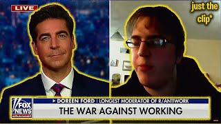 antiwork reddit mod vs fox news (just the clip)