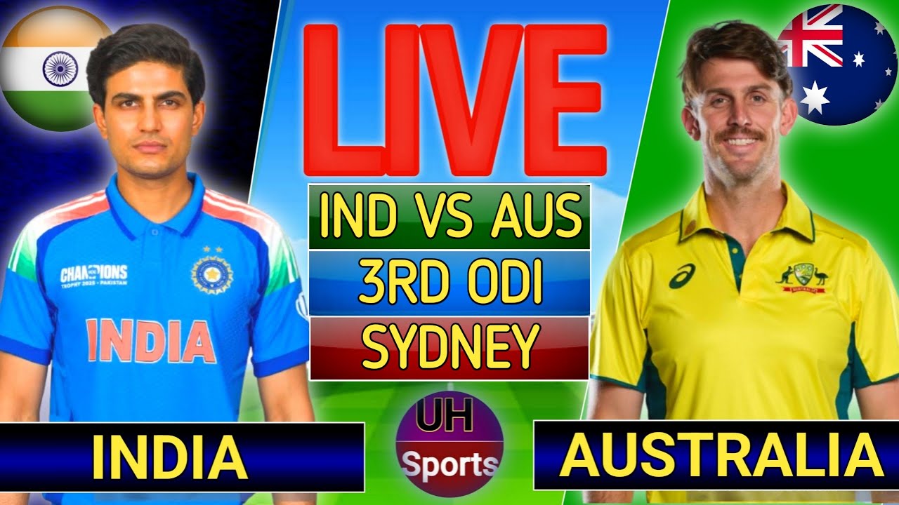 IND vs AUS 3rd ODI | Live Australia vs India 3rd ODI Match | 1st ...