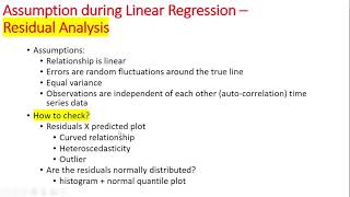 Simple linear regression - Residual analysis - JMP