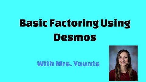 Basic Factoring Using Desmos